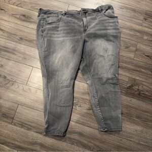 Women's Gray Stretch Jeans. Terra & Sky. 26W petite skinny